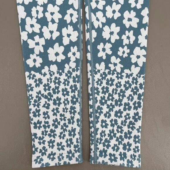 Spiritual Gangster Love Sculpt Jacquard Leggings Coastal Floral Blue Daisy M/L - Picture 4 of 8